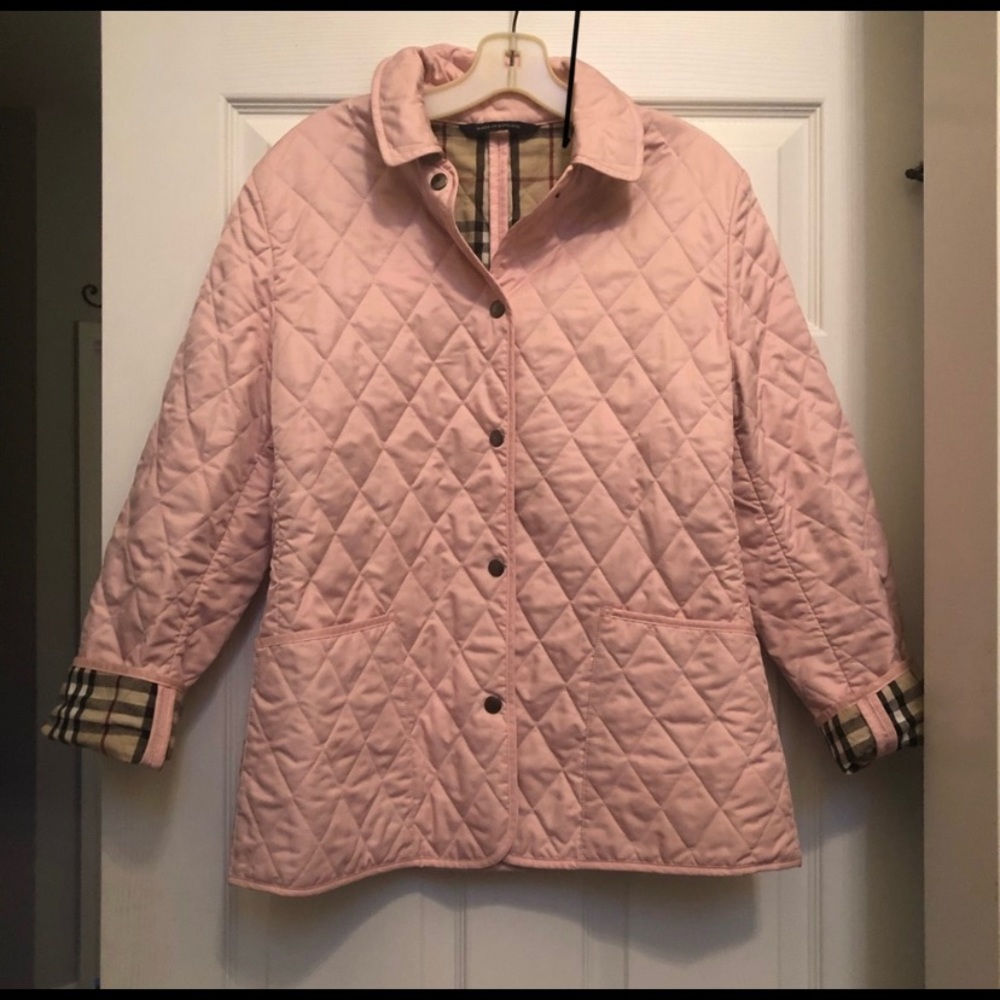 Burberry London Pink Diamond Quilted Jacket